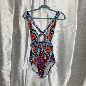Trina Turk, One Piece Swim Suit, EUC Size 8